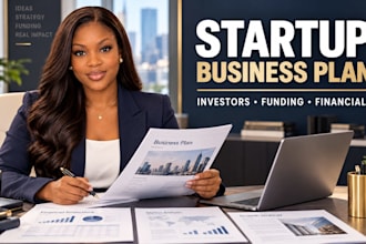 write a professional startup business plan for investors and funding