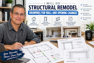 do structural remodel drawings for wall and opening changes