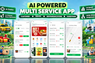 develop an ai powered on demand multi service mobile app