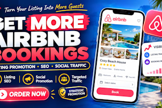 airbnb social media promotion, listing SEO, with airbnb promotion for bookings