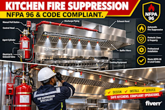 kitchen fire suppression system and nfpa 96 compliance plans