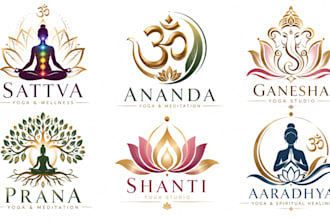 design a professional, spiritual, religious, yoga, meditation hindu logo