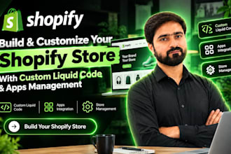 build and customize your shopify store with custom liquid code and apps