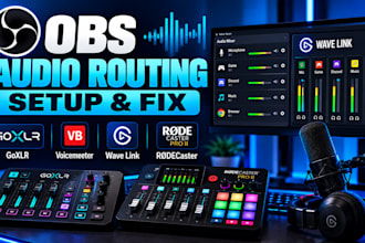 fix obs audio routing with goxlr, voicemeeter and rodecaster