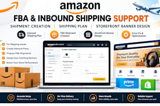 fix amazon nbound shipping plan fba shipment creation storefront banner design