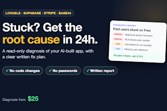 diagnose why your lovable, supabase or stripe app is broken