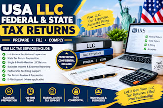 prepare and file USA llc federal and state tax returns