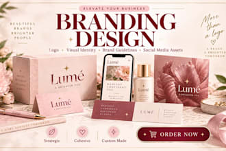design complete branding kit brand identity luxury business logo visual identity
