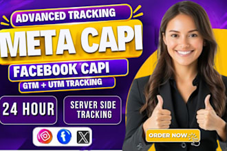 setup meta capi, facebook capi, utm tracking via GTM and openai ads