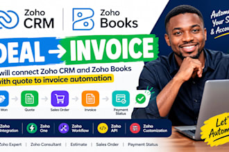 connect zoho CRM and zoho books with quote to invoice automation