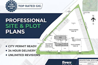 draw professional 2d site plan,plot plan and subdivision plan for permit