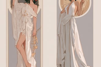 do illustrations in art nouveau style