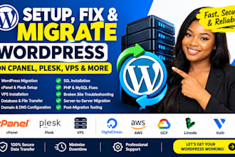 setup fix migrate wordpress cpanel plesk vps digitalocean AWS gcp linode vultr
