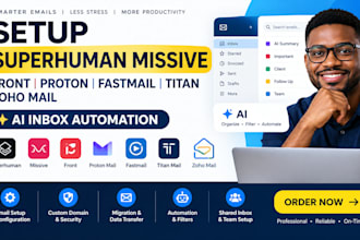 setup superhuman missive front proton fast titan xoho mail ai inbox automation