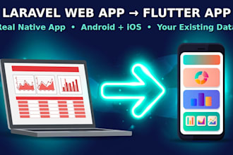 convert your web application into a mobile app with database