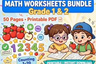 create math worksheets grade 1 and grade 2