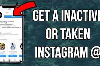 claim inactive username for instagram, twitter, tiktok