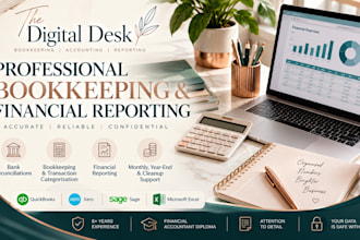 do bookkeeping, bank reconciliations and financial reporting