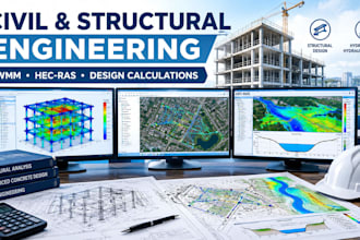 civil engineering structural calculations swmm hec ras 1d 2d floodplain analysis