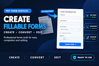 create fillable PDF forms and editable interactive PDF documents