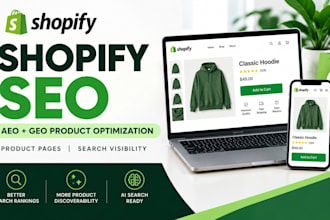 do shopify product SEO, aeo and GEO optimization