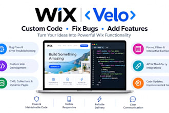 develop custom wix velo code wix api integration wix studio website