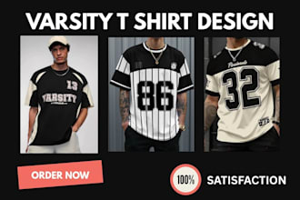 do graphics varsity tshirt design