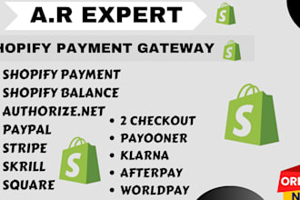 setup shopify payment, create integrate a verified payment gateway to your store