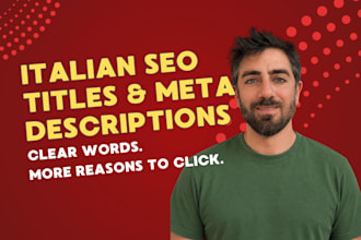 write italian SEO meta titles and meta descriptions