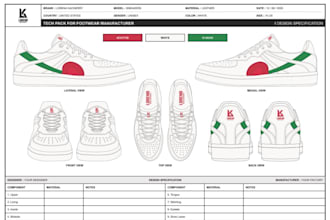 design shoe tech pack, sneakers design, loafers, leather shoe production