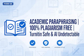 paraphrase academic content and make it plagiarism free