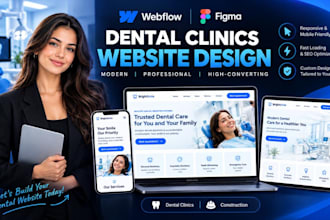 dental clinic webflow framer website design, dental clinic webflow landing page