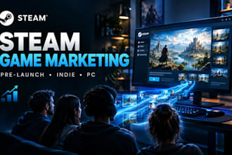 game pre launch marketing, steam game promotion and indie game, itch io game