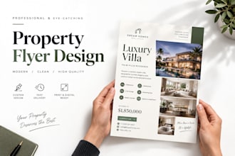 design a professional real estate property flyer