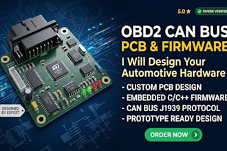 design obd2 can bus automotive pcb and embedded firmware
