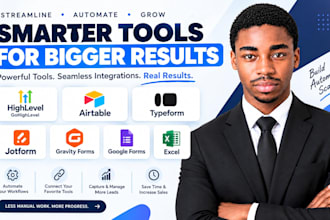 integrate gohighlevel airtable, typeform, jotform, gravity, google forms, excel