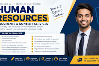 create professional HR policies, employee handbooks and HR documents