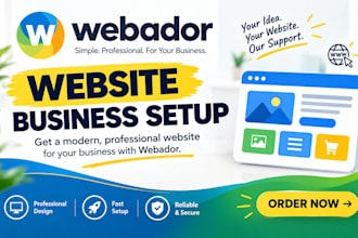 setup webador website design business build ecommerce redesign wix shift4shop