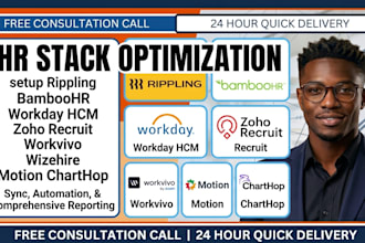 setup rippling bamboohr workday hcm zoho recruit workvivo wizehire motion chart