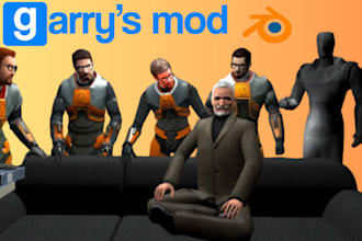 port custom 3d models as gmod playermodels, sfm and source engine