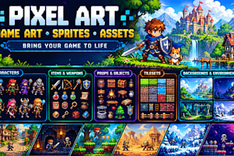 create pixel art, game art, sprites, and pixel game assets