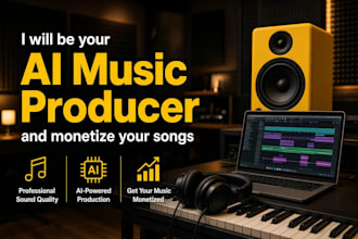 be your ai music producer for custom songs and monetization