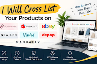 cross listings on poshmark mercari ebay grailedvinted and depop manually