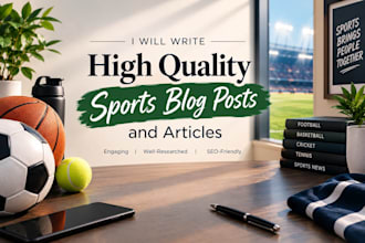 write high quality sports blog posts and articles