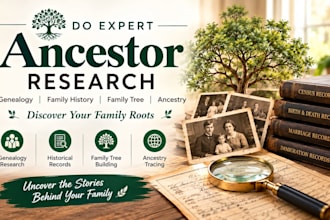 do expert ancestor research genealogy family history family tree ancestry