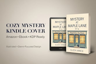 design a cozy mystery kindle ebook cover for amazon