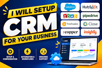 setup salesforce hubspot zoho pipedrive freshsales close copper insightly crm