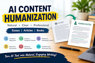 humanize ai content, rewrite articles, essays, and book content