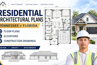 residential architectural plans floor plans permit drawings tennessee florida
