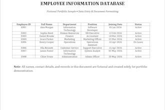 do data entry with meticulous attention to every detail